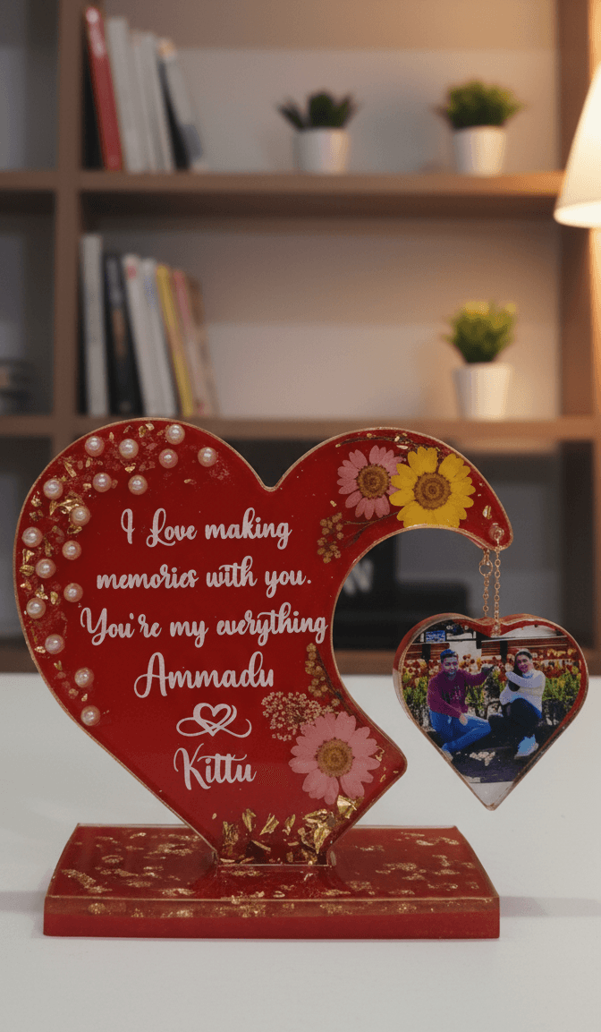 Resin Hanging heart frame