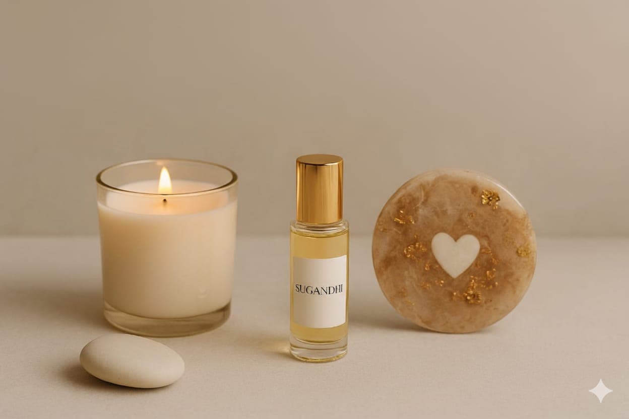 Candle glowing in the dark