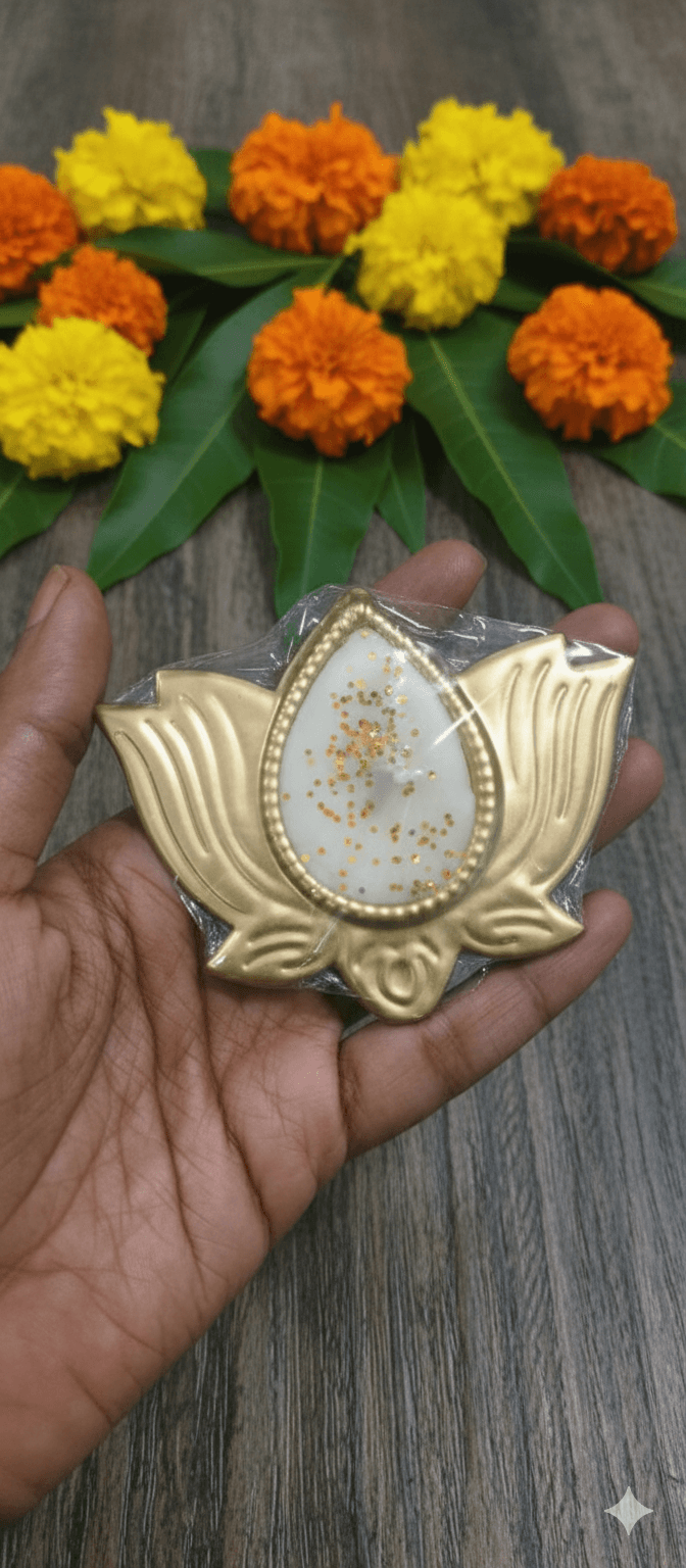 Lotus Diya Candle